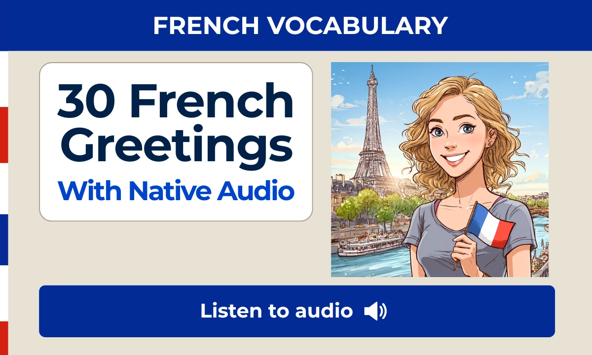 30 French Greetings &ndash; With Native Audio