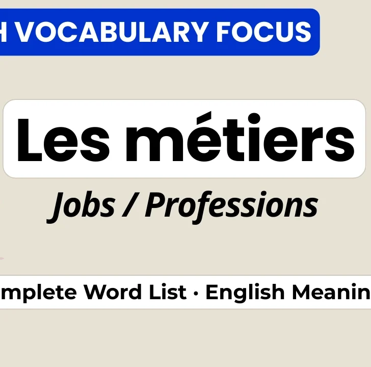 French Jobs Vocabulary — Les métiers et professions en français