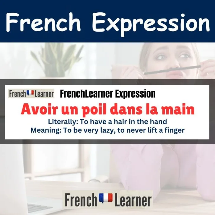 Avoir un poil dans la main (To be very lazy)