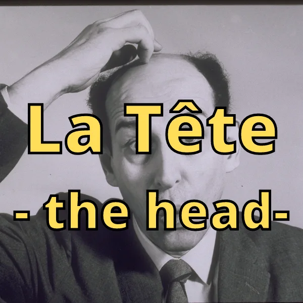 "La t&ecirc;te" means "the head".