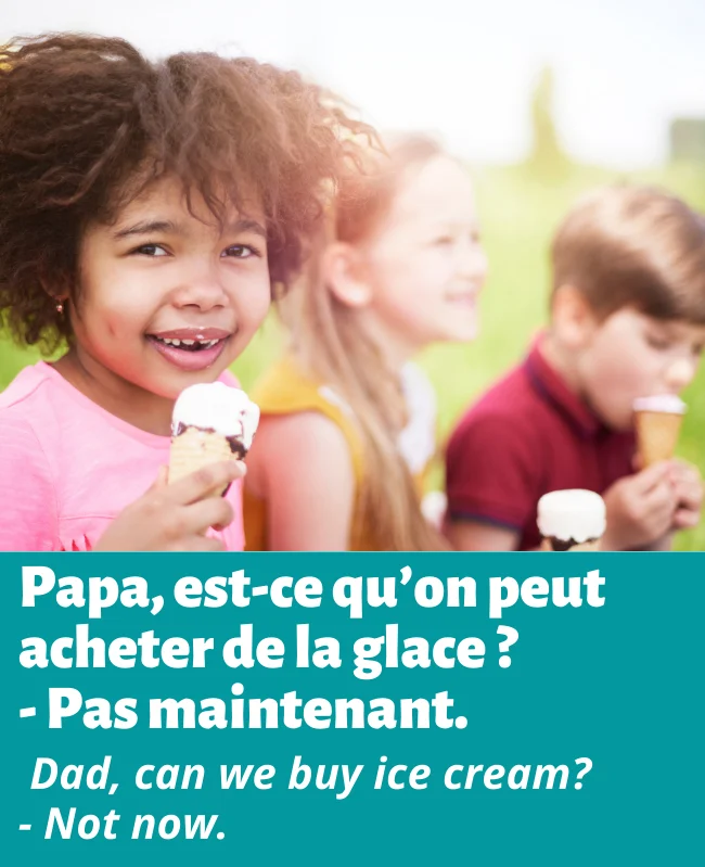 "Pas maintenant" means "not now"