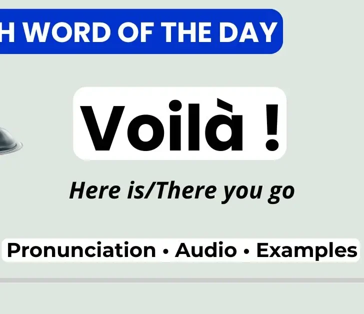 Voil&agrave; Meaning in French &mdash; Examples and Audio