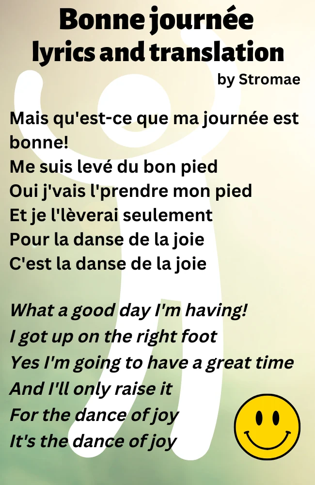 Bonne journ&eacute;e lyrics