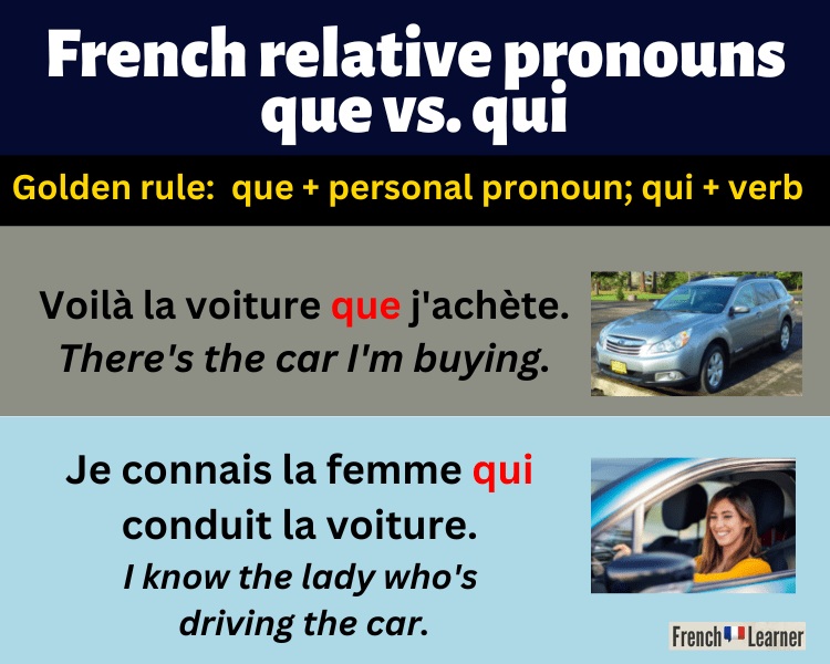 French qui vs qui