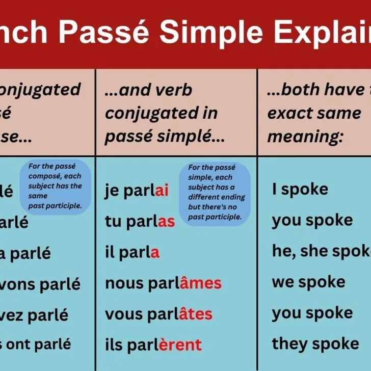 French Pass&eacute; Simple Tense