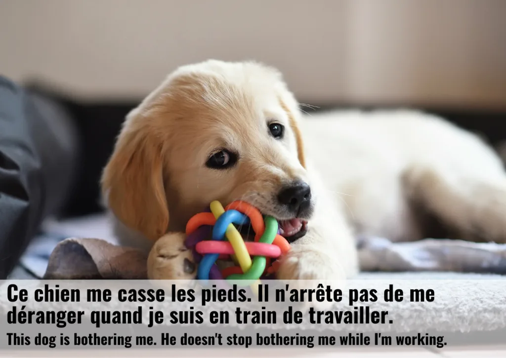 Casser les pieds example