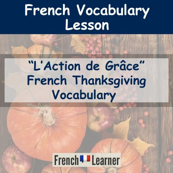 French Thanksgiving Vocabulary (With Audio)