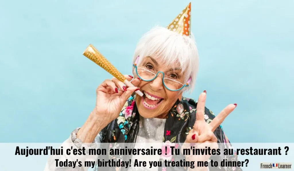 Example sentence using aujourd'hui in French.