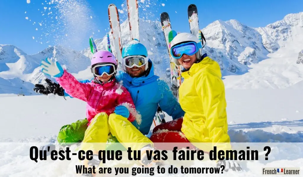 Example of how to use "demain" (tomorrow) in French.