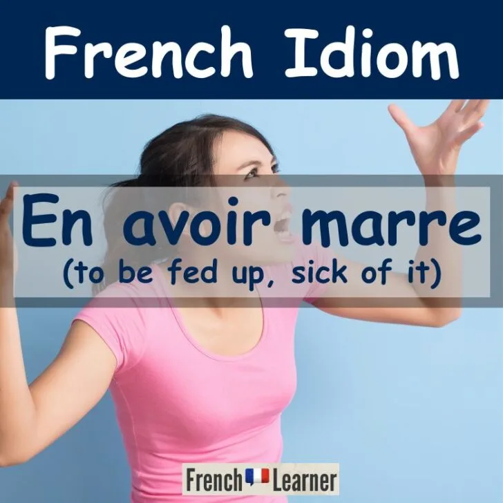 En avoir marre &ndash; To be fed up, sick of it