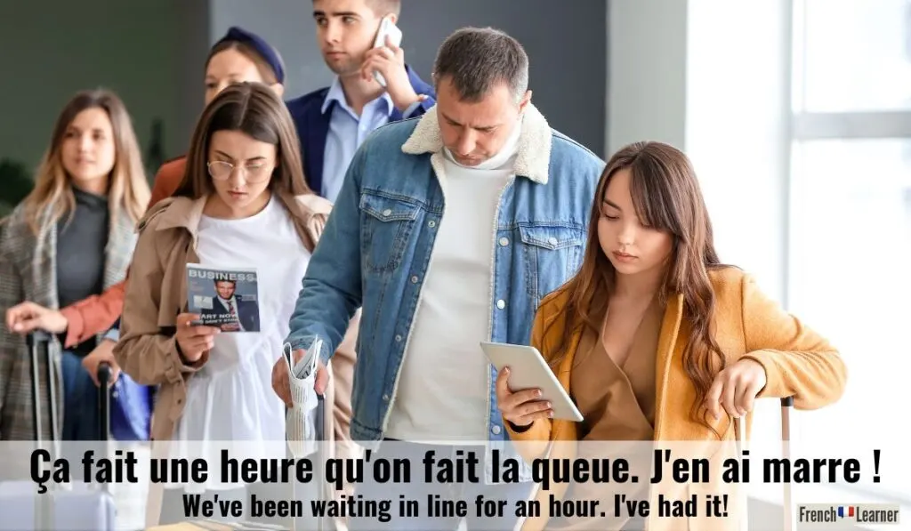 Example of how to use "en avoir marre".