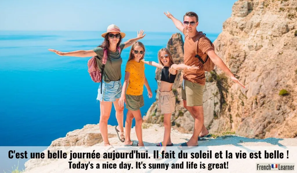 Example of how to use journ&eacute;e in French.