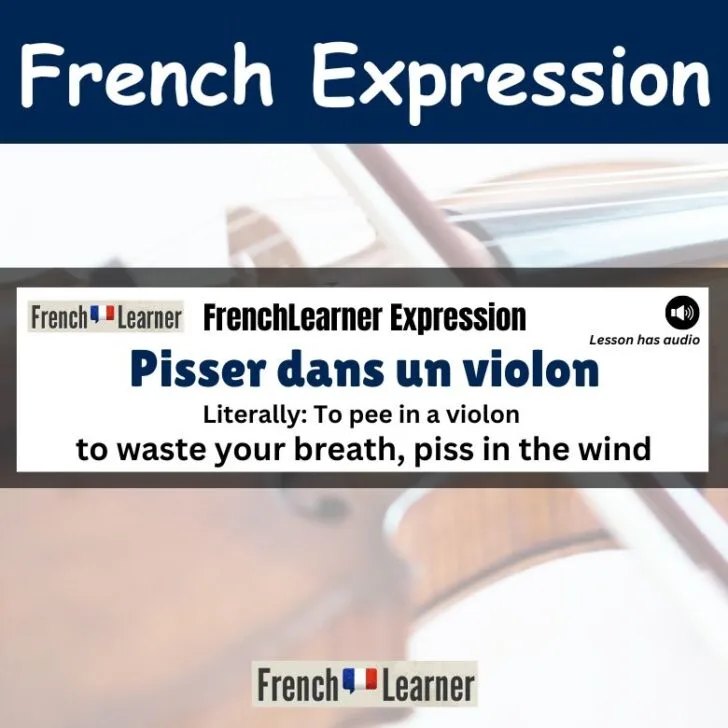 Pisser dans un violon (To waste your breath, talk to a wall)