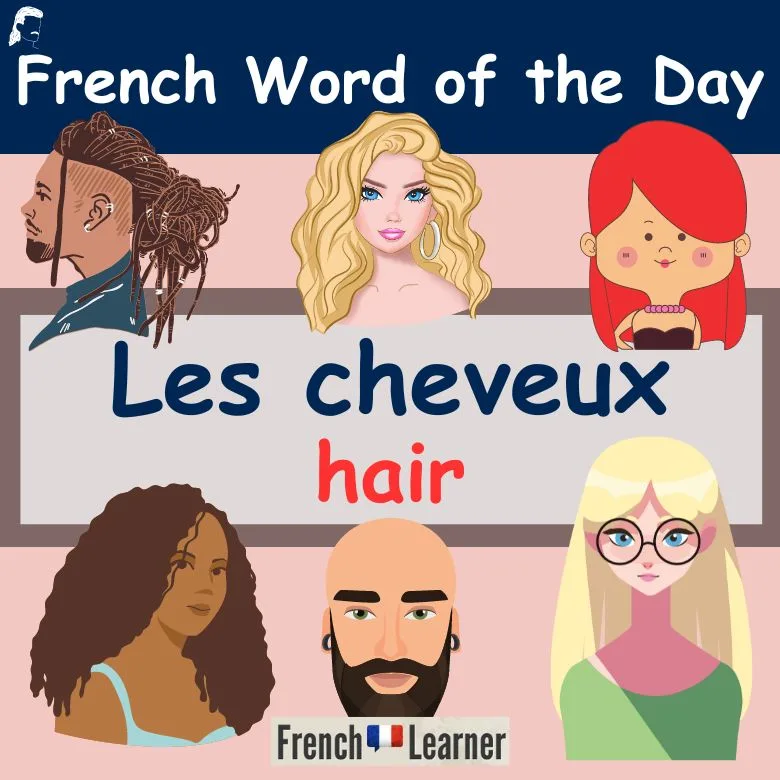 les cheveux = hair in French