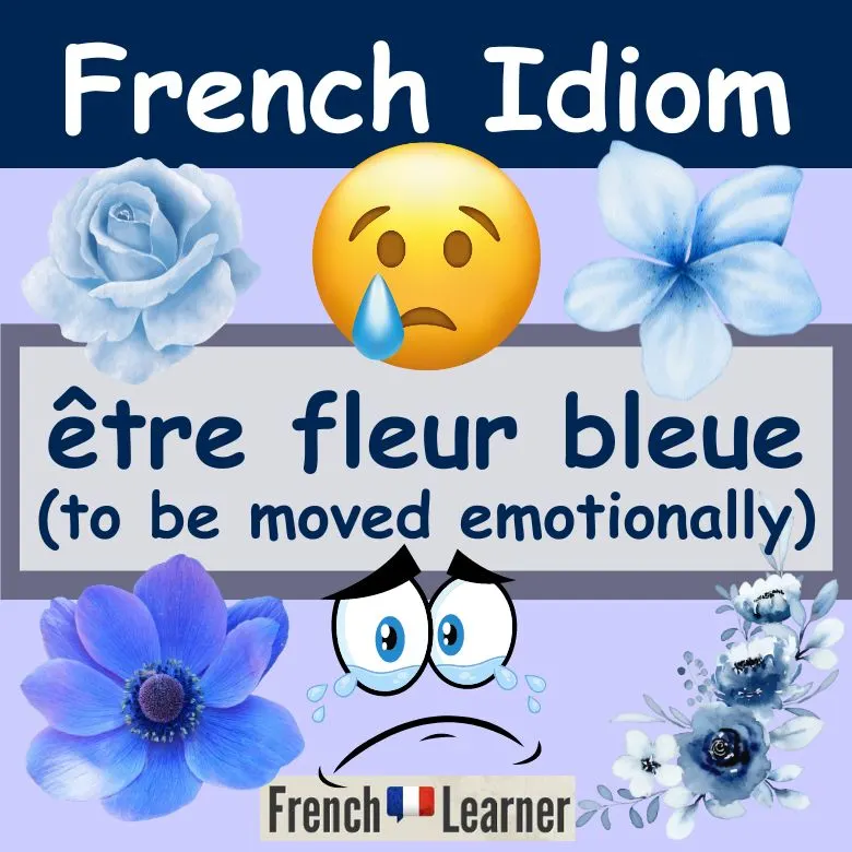 &Ecirc;tre Fleur Bleue = to be moved emotionally