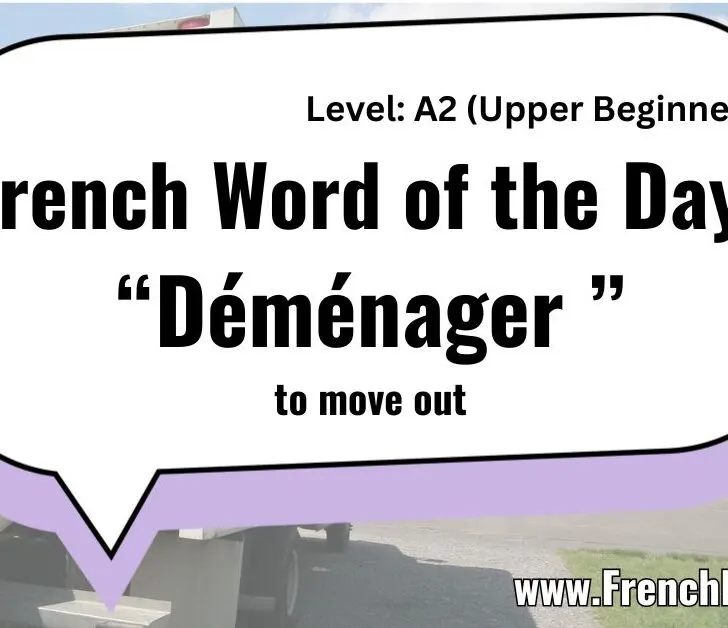 French Word of the Day: D&eacute;m&eacute;nager | Learn &ldquo;To Move Out&rdquo; in French