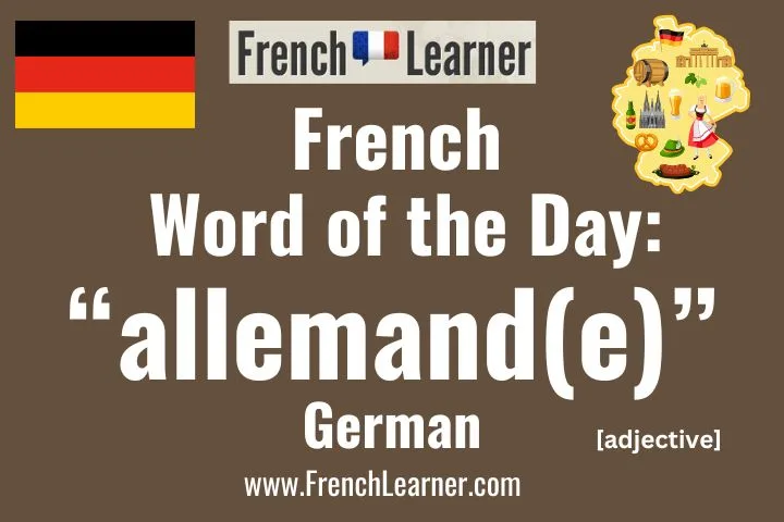 The French adjective allamend(e) means "German". The country name l'Allemagne is "Germany".
