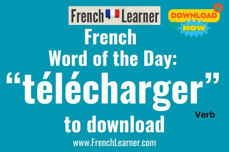 T&eacute;l&eacute;charger is a French verb that means "to download".