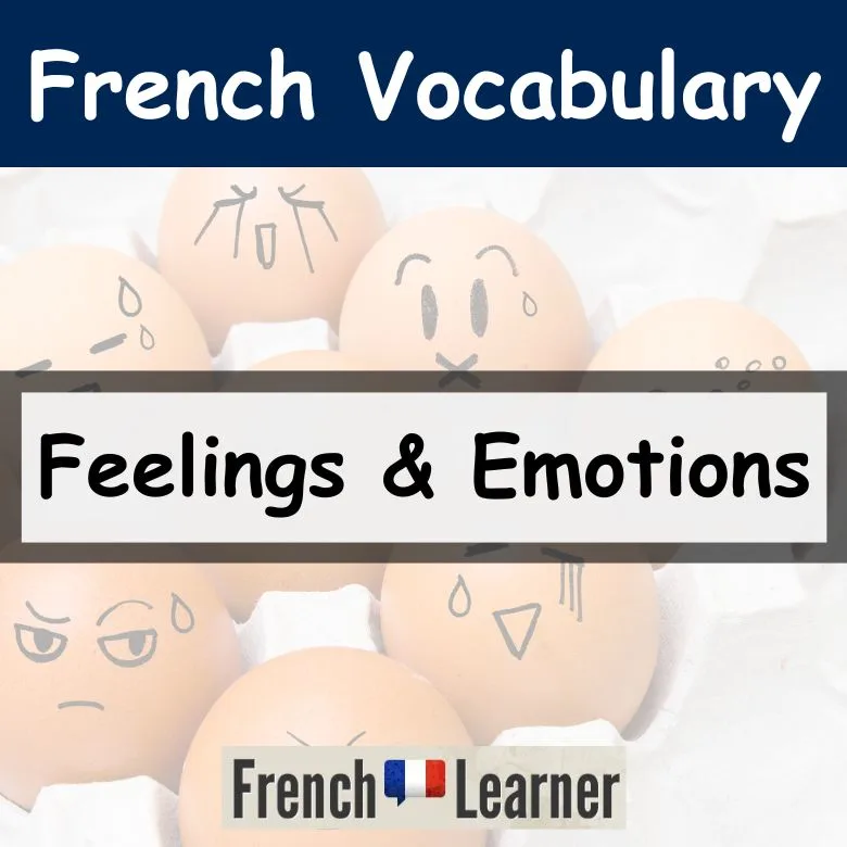 French feelings and emotions vocabulary.