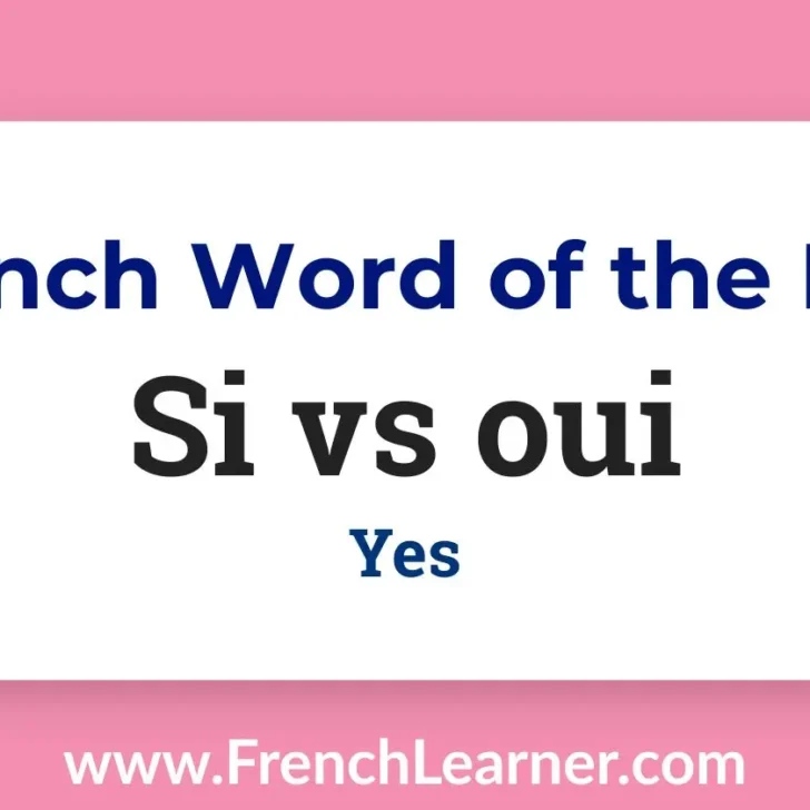 Si vs oui (yes)