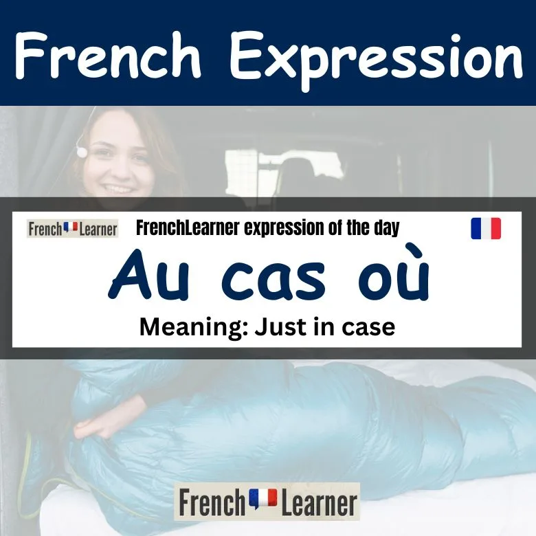 Au cas o&ugrave; - French expression meaning "just in case".