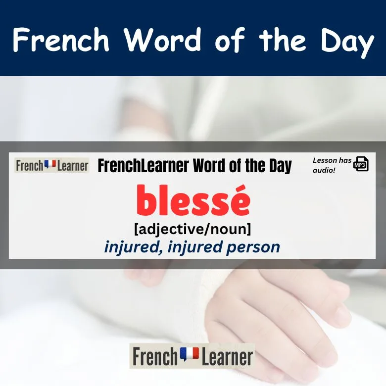 Bless&eacute; - injured, injured person
