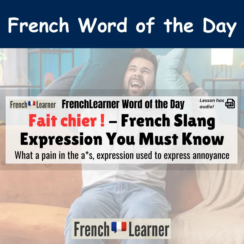 Fait chier - French slang expression - What a pain in the a*s, used to express annoyance.