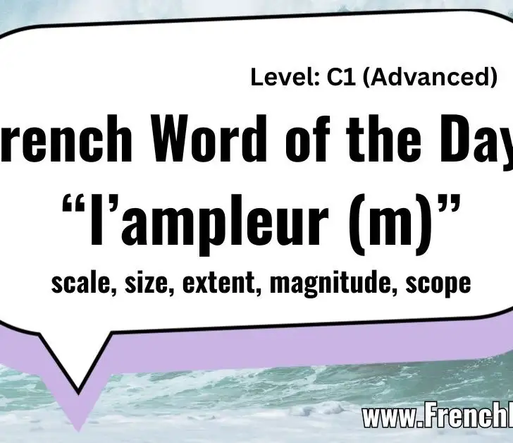 Ampleur (Scale, Size, Extent)