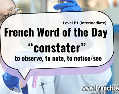 Constater (To Observe / To Note)