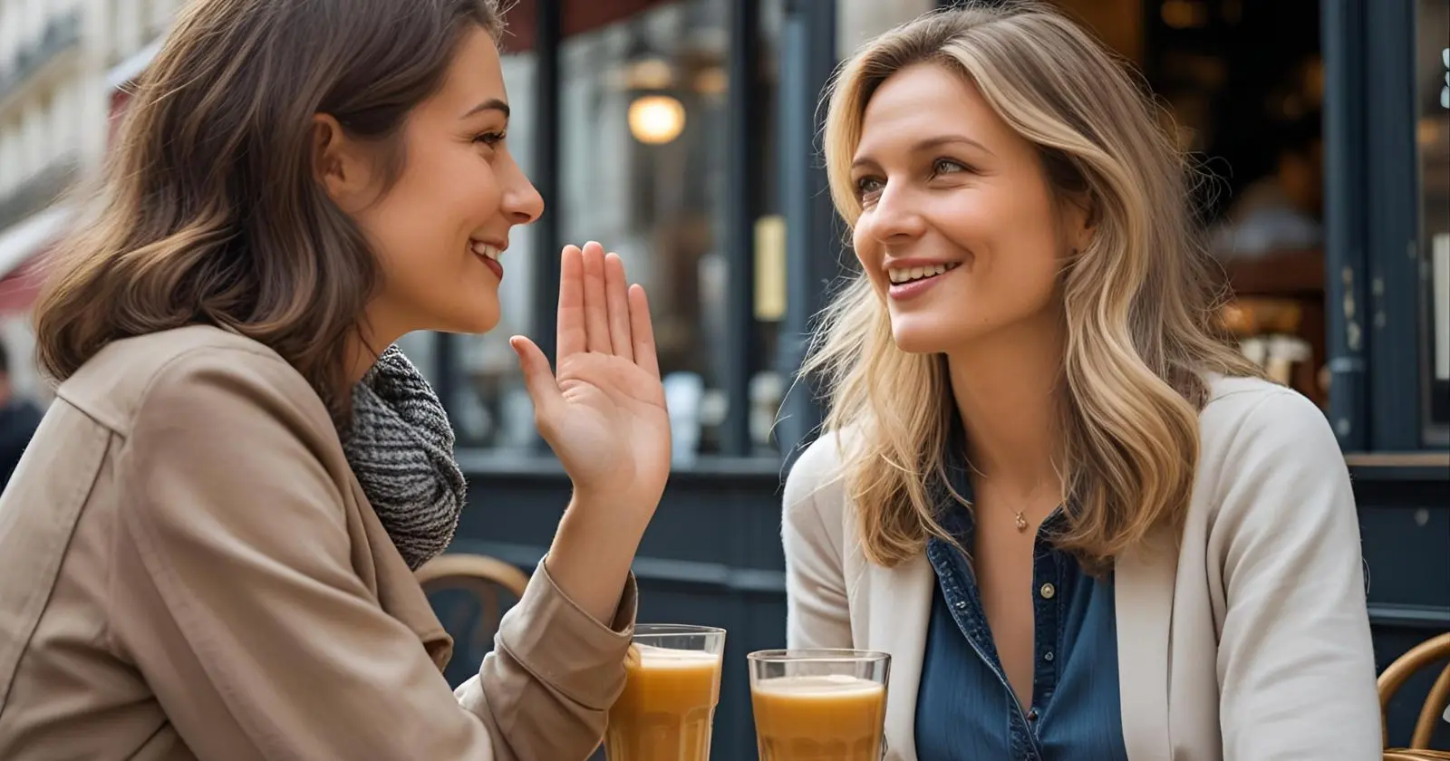A French conversation at a Paris caf&eacute;, with one person nodding in agreement &mdash; a natural example of how &ldquo;effectivement&rdquo; is used to confirm information.