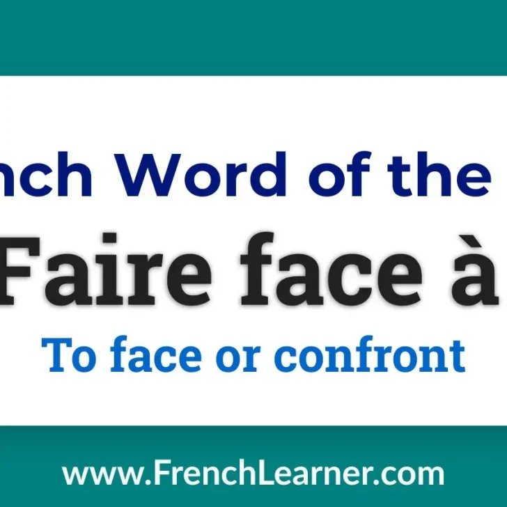 Faire face &agrave; (To face, confront)