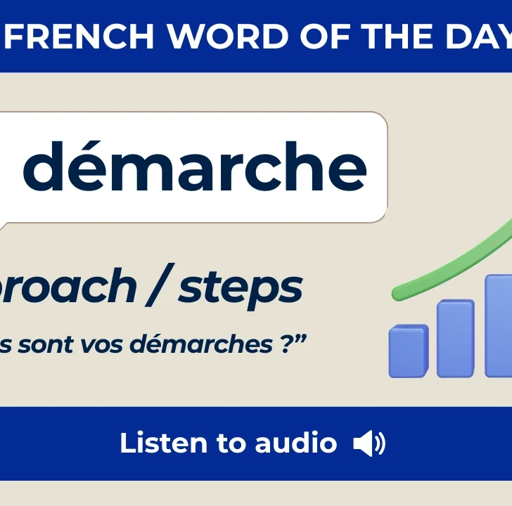 D&eacute;marche &mdash; Meaning, Pronunciation, and Examples in French