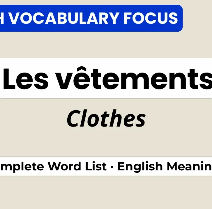 French Clothing Vocabulary &mdash; Les v&ecirc;tements en fran&ccedil;ais