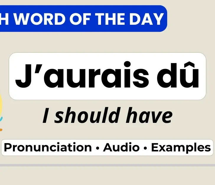 J&rsquo;aurais d&ucirc; &mdash; How to Say &ldquo;I Should Have&rdquo; in French