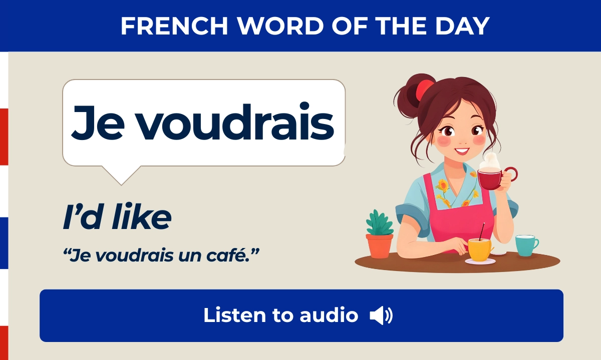Je voudrais &ndash; I'd like &ndash; French Word of the Day