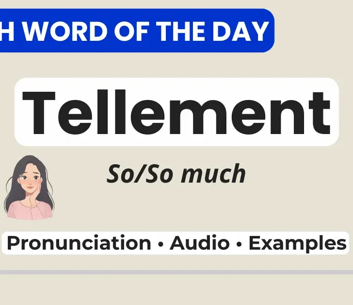 French Word of the Day &ndash; Tellement (So / So Much)