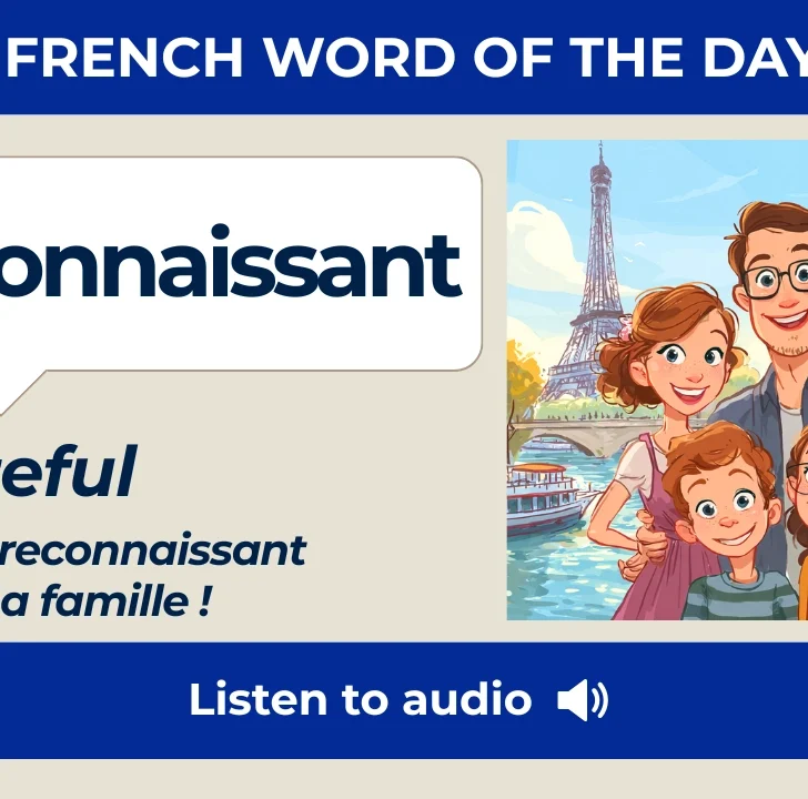 Reconnaissant &mdash; Meaning, Pronunciation, and Examples in French