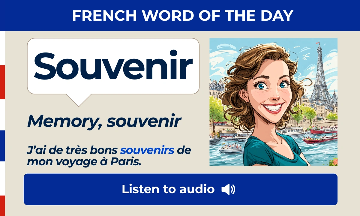 Souvenir &ndash; Memory, souvenir &ndash; French Word of the Day