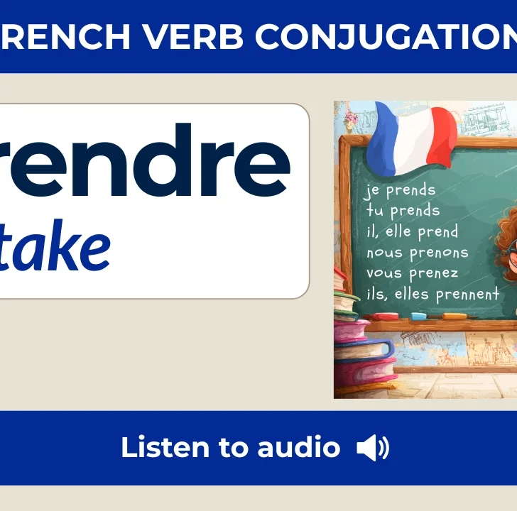 Prendre Conjugation in French &mdash; Charts, Tables & Audio